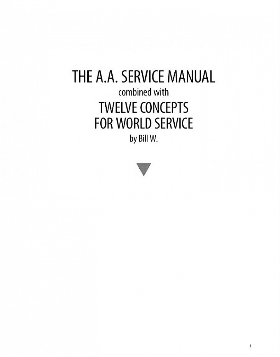 THE A.A. SERVICE MANUAL